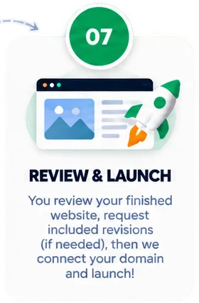 Review revisions and launch the finished website